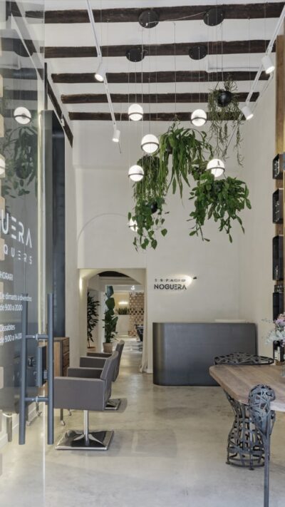 Vista des de fora de la porta de l’entrada del Projecte Espai Noguera Vista desde fuera de la puerta de entrada del Proyecto Espacio Noguera