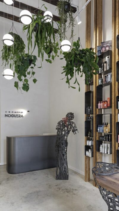 Vista del mostrador de la entrada del Proyecto Espacio Noguera Vista del mostrador de la entrada del Proyecto Espacio Noguera